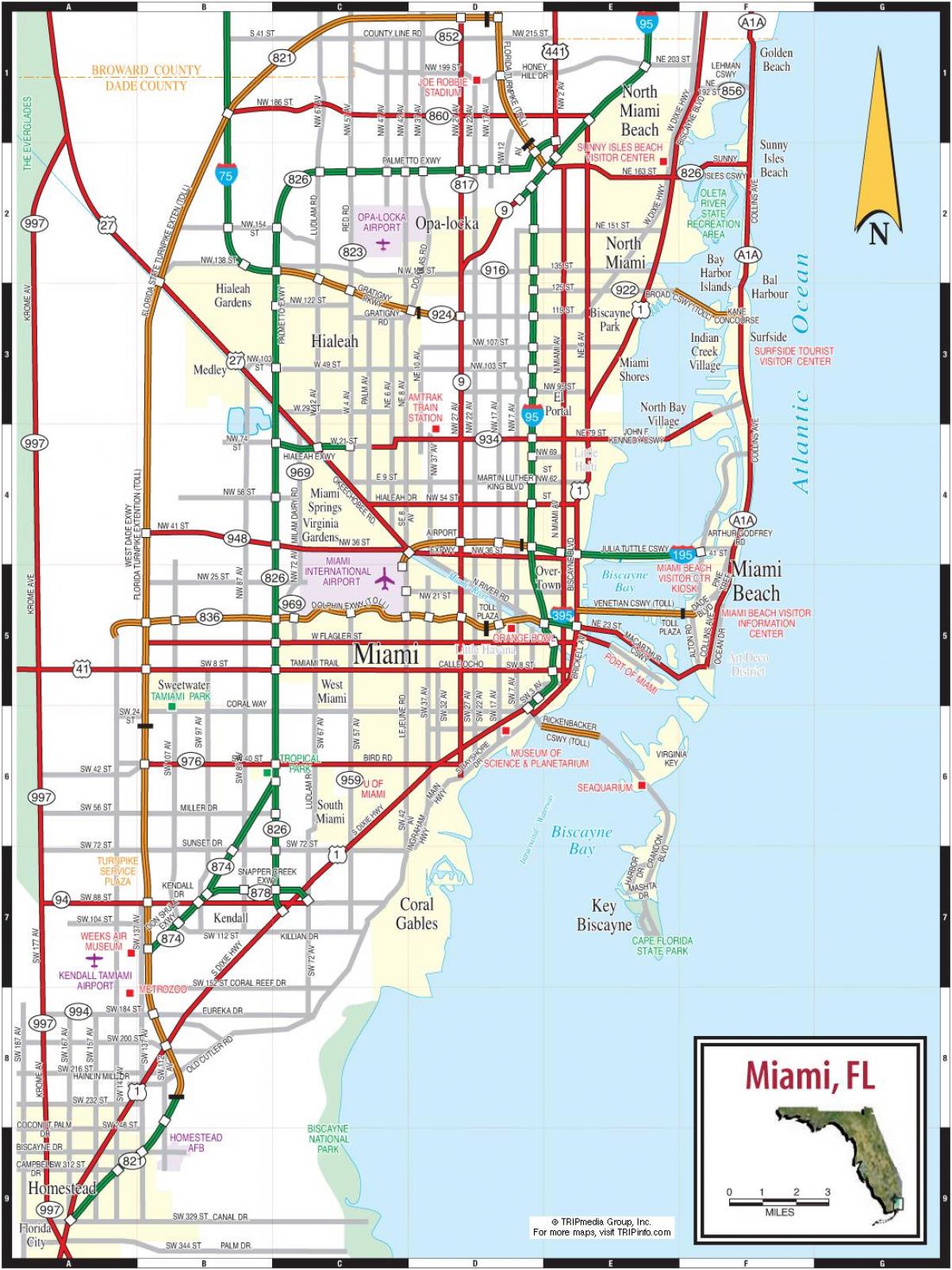 Mapa drogowa Miami