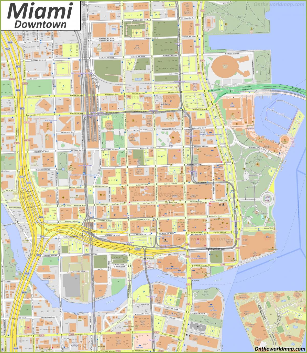 Mapa ulic Miami