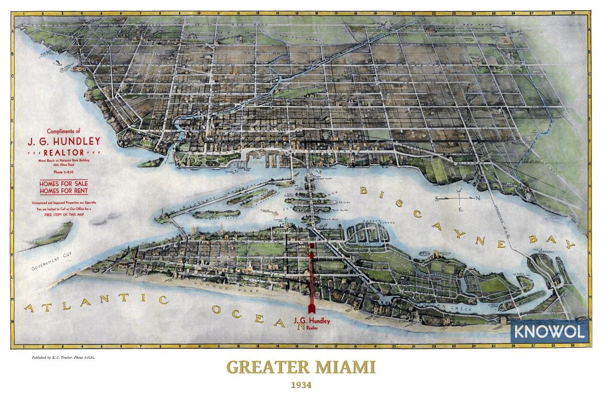 Antyczna mapa Miami